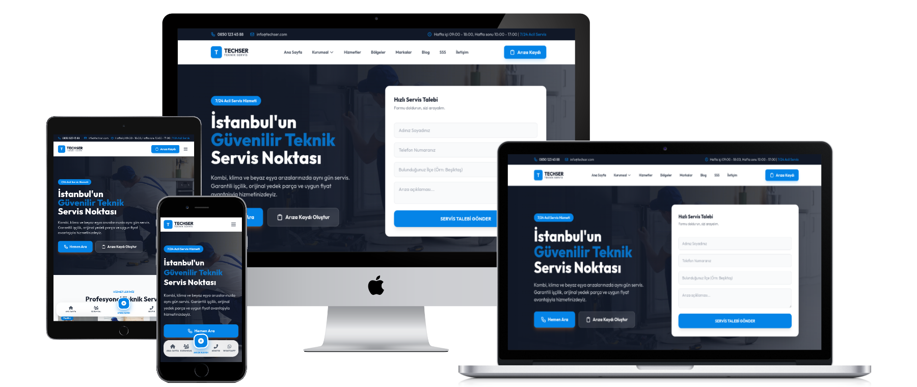 TechSer Dashboard Mockup